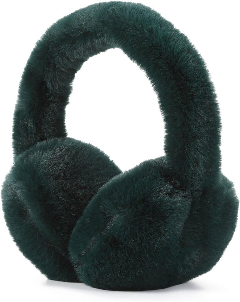 SUNBORRY Store Foldable Ear Muffs for Women, Faux Fur Adjustable Earmuffs for Winter - Image 1